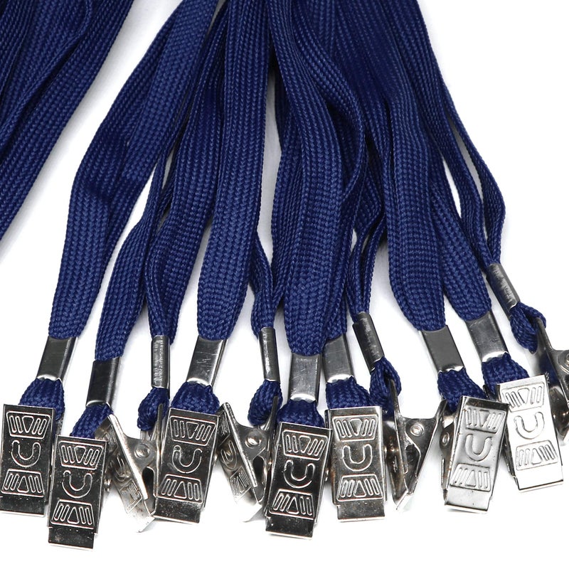Ollain Badge Lanyards Neck Bulk Cruise Lanyards Lanyard with Clip for ID Card Name Tags Badge Holders (Navy Blue, 100 Pack) - Image 2